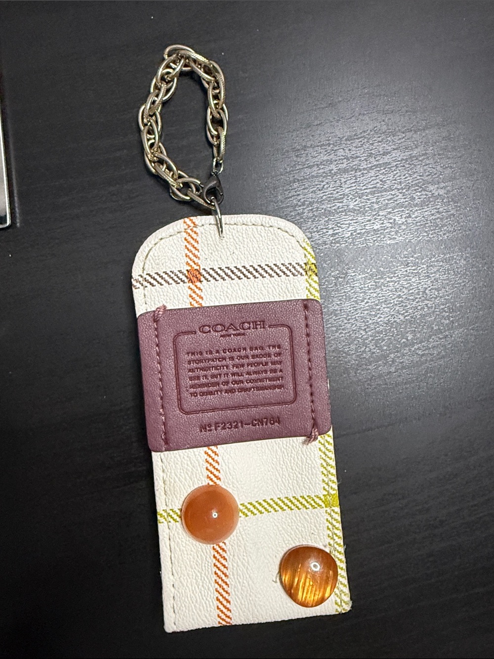 Upcycled Tattersall and Creed Bag Charm